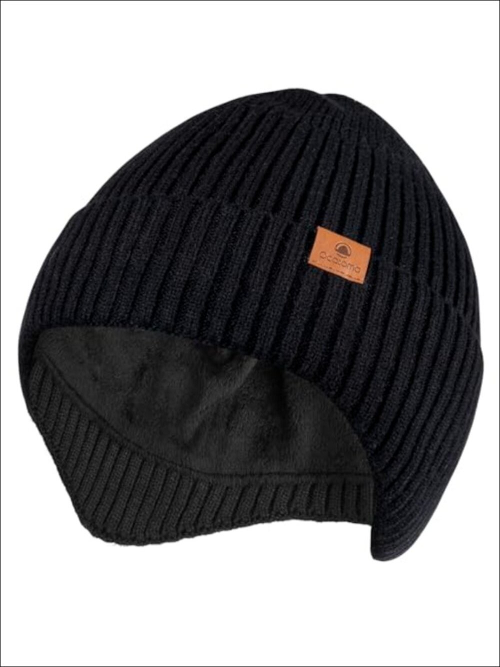 Winter Beanie with Earflaps Viscose Polyester Nylon Knit Hat Unisex One Size